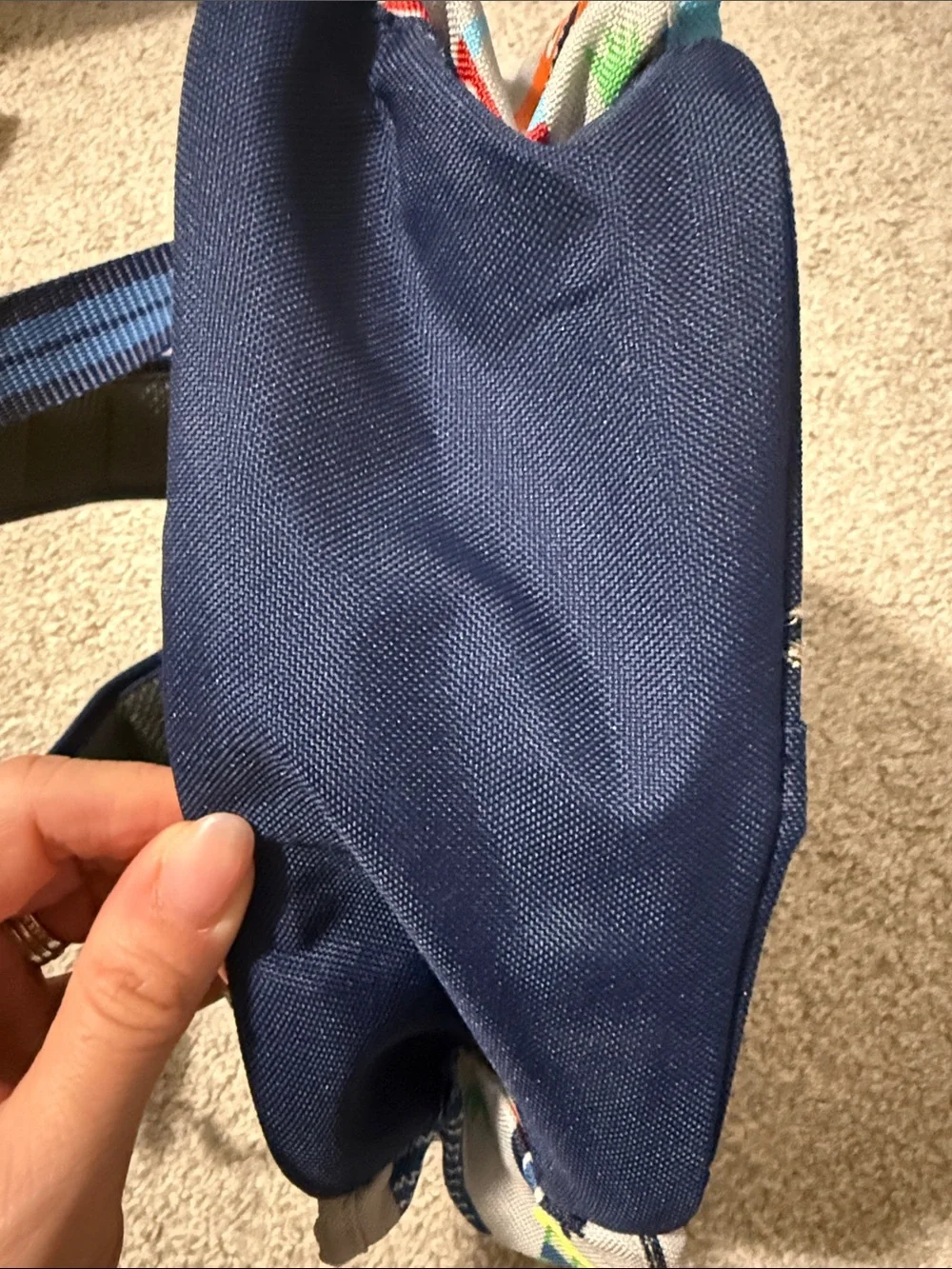 Pottery Barn Kids Navy Gray Monster Skate Backpack